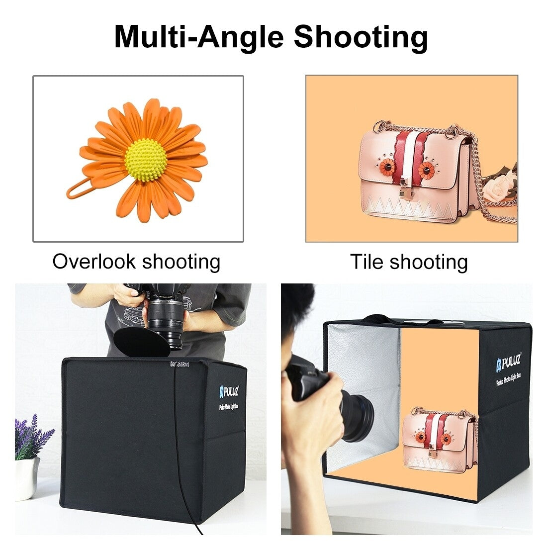 Boîte Studio Photo Puluz Pliable avec Éclairage LED – Mini Studio Portable pour Produit